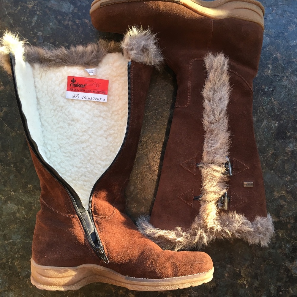 Rieker wool lined boots